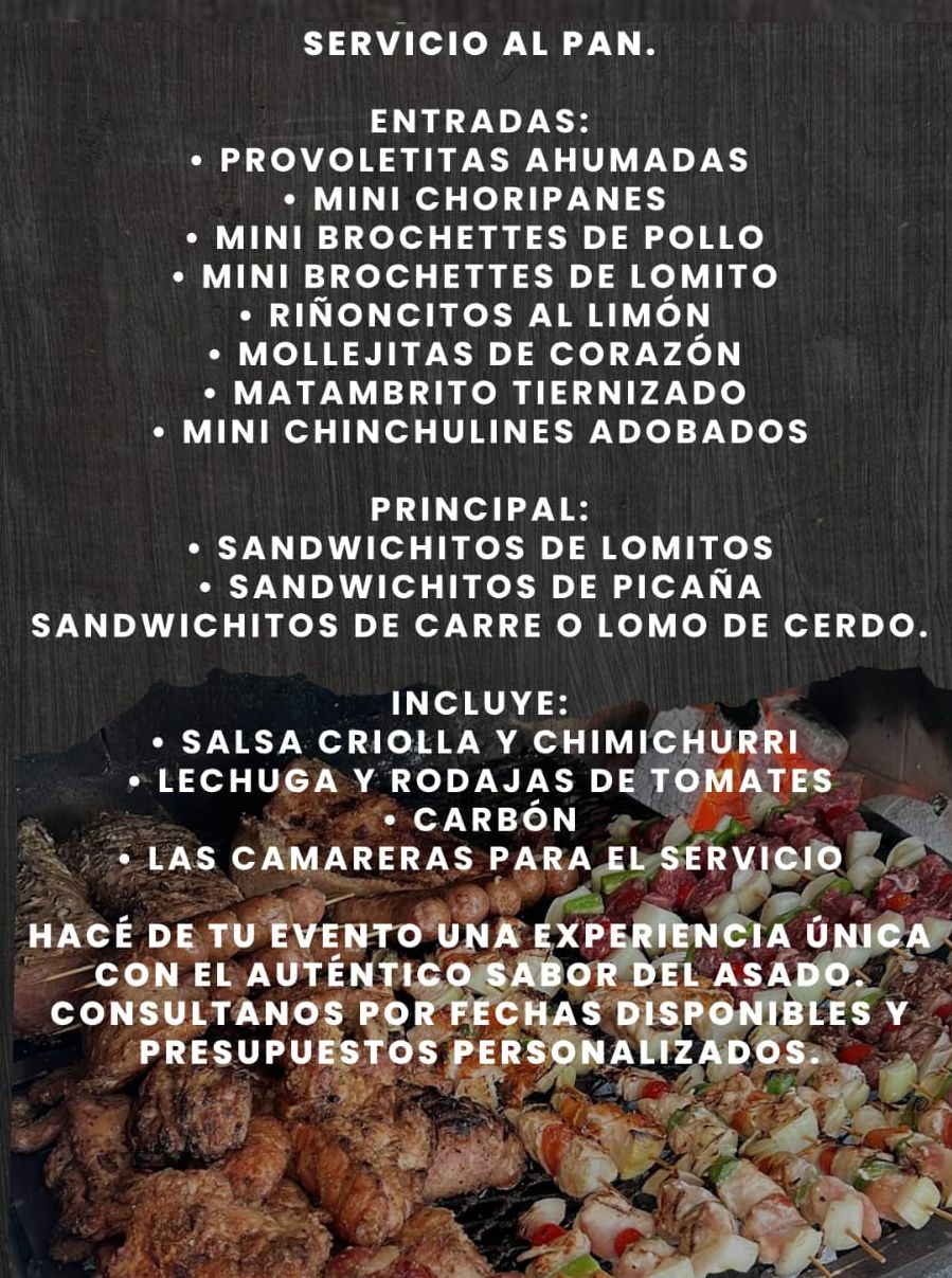 Catering Asado Servicio al Plato